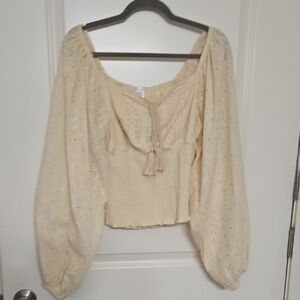 VENUS Cream Boho Blouse